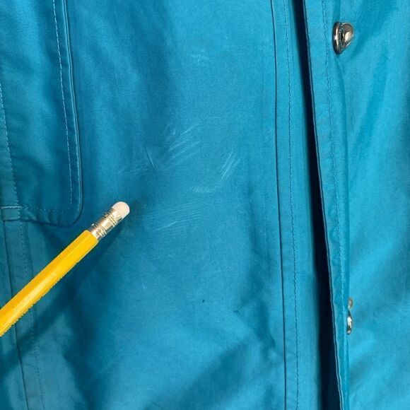 LL Bean Turquoise Raincoat with Wool liner - Picture 8 of 11